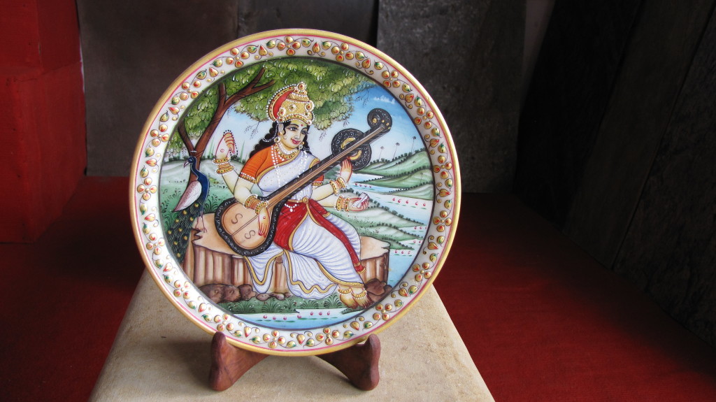 Saraswathi plate with stand