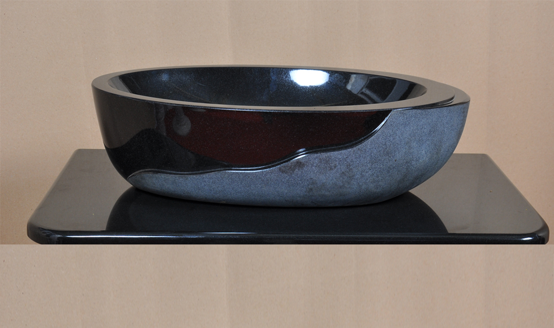 Black Granite Oval Washbasin