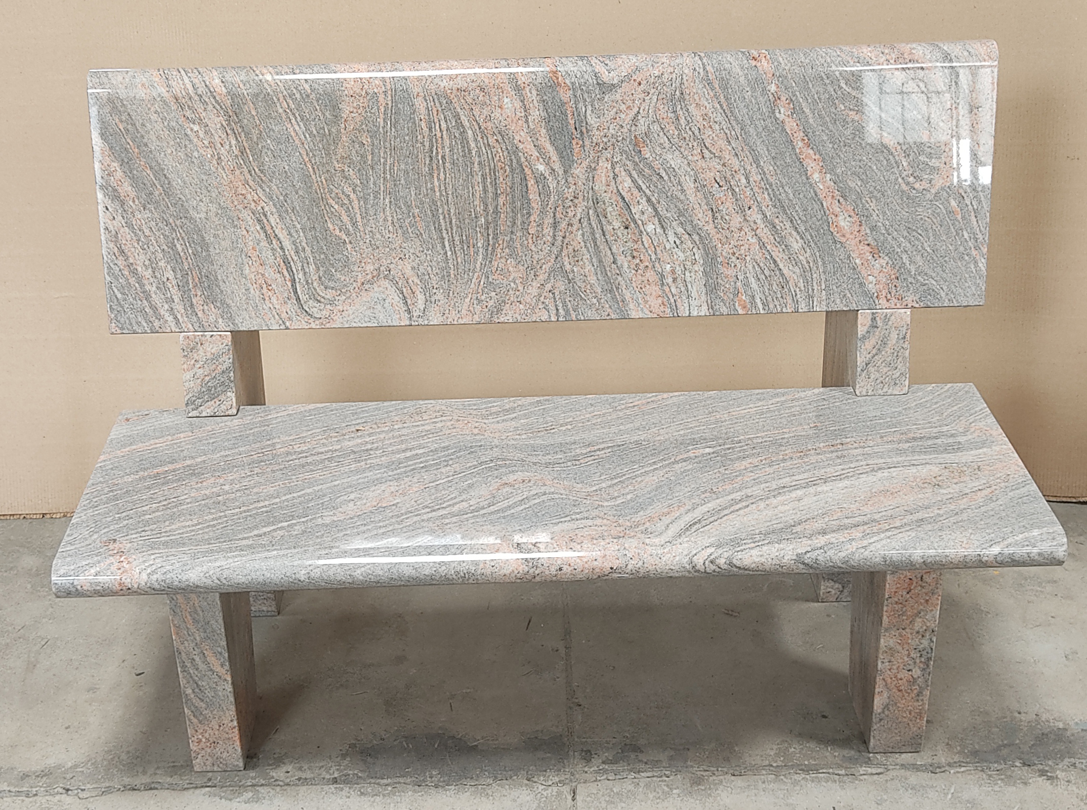 Colombo Juparana Granite Backrest Bench