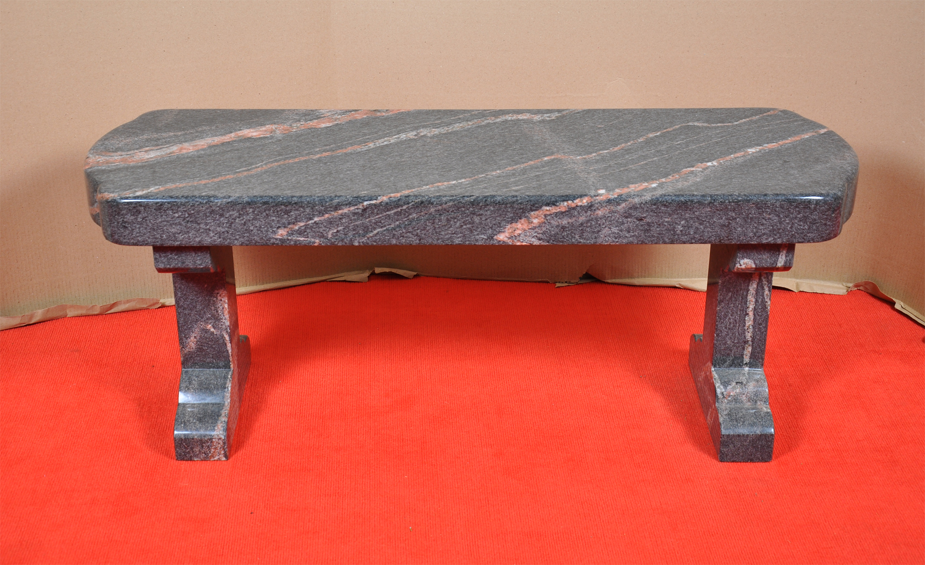 Himalaya Blue Granite Bench with Design Leg