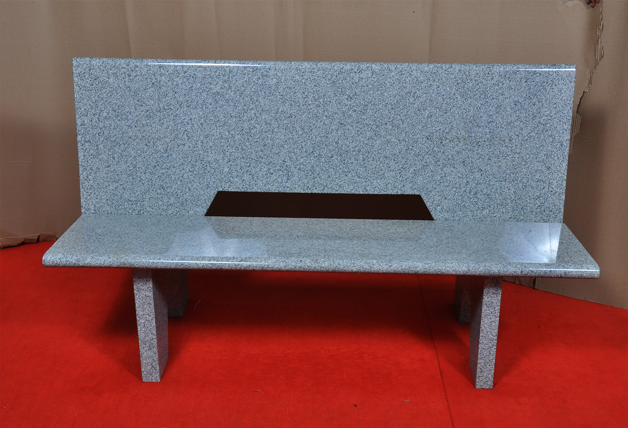 S.A.Grey Granite Backrest Bench 5 ft